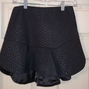 Black Snakeskin Skirt